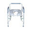 Drive Medical Steel Drop Arm Bedside Commode with Padded Seat & Arms