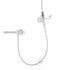MIC-KEY ENFit Extension Set with SECUR-LOK Right Angle Connector and 2 Port “Y” and Clamp – 12" shown with MIC-KEY Low Profile Tube is included.