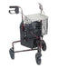 Drive Deluxe 3 Wheel Aluminum Rollator shown in Flame Red.