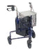 Drive Deluxe 3 Wheel Aluminum Rollator shown in Flame Blue.