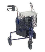 Drive 3-Wheel Walker Rollator w/ Basket, Tray & Pouch - User Height 5'2