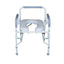 Drive Medical Steel Drop Arm Bedside Commode with Padded Seat & Arms