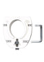 Premium Plastic Raised Toilet Seat w/ Lock & Padded Armrests, Elongated - 5 Inch, 300 Lbs. Capacity