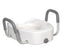 Premium Raised Toilet Seat w/ Lock & Padded Armrests, Elongated - 5 Inch, 300 Lbs. Capacity