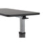 Convenient one-touch handle lowers and raises the overall adjustable height.