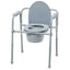 McKesson's Folding Steel Bedside Commode is a 3-in-1 design that makes the product useful bedside, as a raised toilet seat positioned over a commode, or simply as a toilet safety frame round the commode.