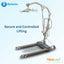 Dynarex Powered Bariatric Patient Lift, 4-Point Cradle - Weight Capacity 1000 lbs