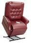 The LC-358XL 3-Position Heavy Duty Chaise Lounger is available in four standard Cloud 9 fabric options (Black Cherry, Pacific, Stone, and Walnut), plus Crypton Aria, Lexis Sta-Kleen and Ultraleather upholstery upgrade options. Shown in Ultraleather Garnet upholstery.