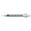 BD Lo-Dose U-100 Insulin Syringe with Permanent Needle - 28 Ga, 0.5" L (Box of 100)