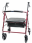 Lumex Walkabout Imperial Hemi Rollator - 450 lbs Capacity; 31" to 34.5" Handle Height