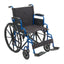 Drive Blue Streak Wheelchair with Flip Back Desk Arms - 16", 18" & 20" Seat