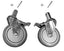 Invacare Rear Locking Caster Kit for IH6077A (Pair)