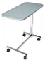 The Lumex Composite Overbed Table - Non-Tilt Top Table is available in two finish options: GF8903P in Chrome (shown) and GF8903PS in Silver Vein.