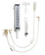 The full kit includes: 
1- MIC-KEY Low-Profile Feeding Tube
1- MIC-KEY Extension Set with SECUR-LOK Right Angle Connector and 2 Port Y and Clamp - 12 in. Length. (available separately 0121-12)
1- MIC-KEY Bolus Extension Set with Cath Tip, SECUR-LOK Straight Connector and Clamp -  12 in. Length. (available separately 0123-12)
1- 6ml Syringe
1- 35ml Catheter Tip Syringe
4- Gauze Pads
1- Directions for Use
1- Patient Care Guide