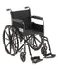 Drive Silver Sport 1 Wheelchair with Full Arms & Swing Away Removable Footrest - 18" Seat
