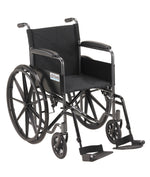Drive Silver Sport 1 Wheelchair with Full Arms & Swing Away Removable Footrest - 18