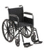 Drive Silver Sport 1 Wheelchair with Full Arms & Swing Away Removable Footrest - 18" Seat