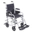The Drive Poly-Fly Lightweight Wheelchair/Transport Chair Combo features quick release 24" wheels that can easily transition into a self-propelled transport chair. Shown with the larger 24" wheels removed.
